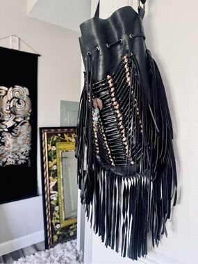 🖤 Bohemian Fringe Festival Large Purse Bag ✨ Western Spell-Inspired Gypsy Style